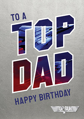 Top Gun - Top Dad Personalised Birthday Card
