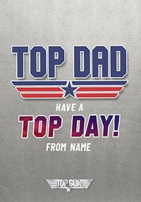 Tap to view Top Gun - Top Dad Top Birthday Personalised Card