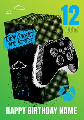 12 Today Xbox Personalised Birthday Card