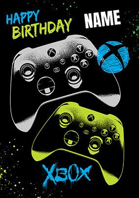 Happy Birthday Xbox Controller Personalised Birthday Card