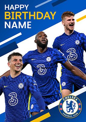 Chelsea Players Personalised Birthday Card