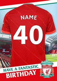 Tap to view Liverpool FC - 40th Birthday Personalised Card