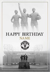 Tap to view Man United Trinity - Personalised Birthday Card