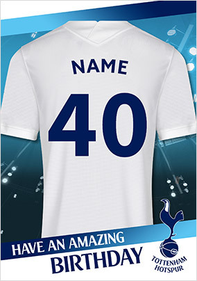 Spurs Personalised With Any Name and Age Tottenham Hotspur Birthday Card 