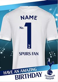 No 1 Tottenham Fan Birthday Card
