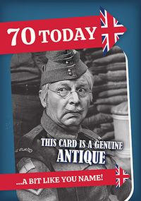 Dad's Army - 70 Today Personalised Birthday Card