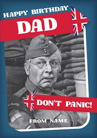 Happy Birthday Dad Don't Panic Personalised Card