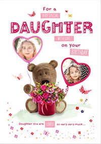 Tap to view Barley Bear - Daughter Photo Birthday Card