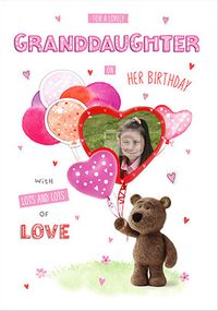 Tap to view Barley Bear - Granddaughter Photo Birthday Card
