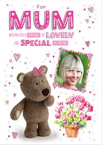 Tap to view Barley Bear - Mum Photo Birthday Card