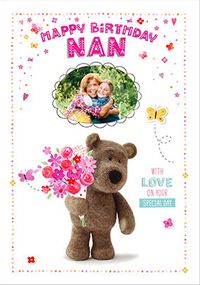 Tap to view Barley Bear - Nan Photo Birthday Card