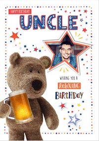 Barley Bear - Uncle Photo Birthday Card