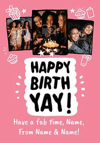 Tap to view Happy Birth-YAY! photo Birthday Card