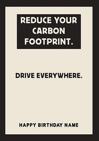 Tap to view Carbon Footprint Personalised Birthday Card