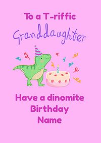 T-riffic Granddaughter Personalised Birthday Card
