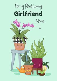 Plant Loving Girlfriend Personalised Birthday Card