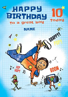 10th Birthday Great Boy Personalised Card