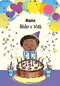 Tap to view Make a Birthday Wish Personalised Card