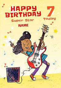 Tap to view Super Star 7th Birthday Personalised Card