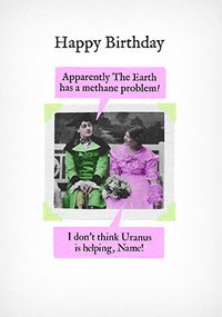 Methane Problem Personalised Birthday Card