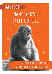 Oh It's Your Birthday Funny Birthday Card Rude Monkey -  Norway