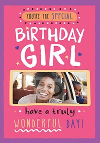Special Birthday Girl Photo Card