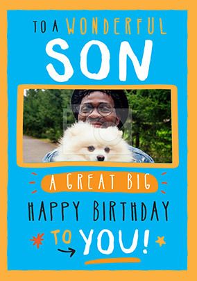 Great Big Happy Birthday Son Photo Card