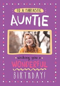 Tap to view Fantastic Auntie Photo Birthday Card