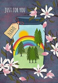 Tap to view Just For You Woodland Jar Personalised Card