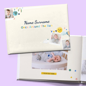 A4 Hard Cover Once Around the Sun Baby's First Photo Book