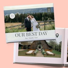 Tap to view Best Day Wedding A5 Hard Cover Photo Book