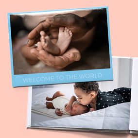 Tap to view New Baby A5 Hard Cover Landscape Photo Book