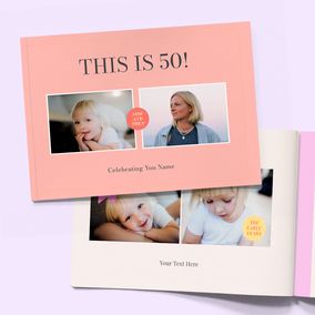 Tap to view 50th Birthday A4 Soft Cover Milestone Photo Book