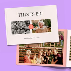 Tap to view 80th Birthday A5 Soft Cover Milestone Photo Book
