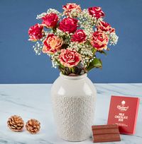 The Candy Cane Letterbox & Luxury Chocolate Bar Set