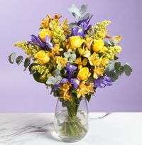 Yellow Rose & Iris Bouquet