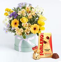 Tap to view Spring Hatbox with mini Toblerone truffles