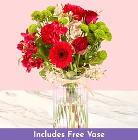 Christmas Posy With Free Vase