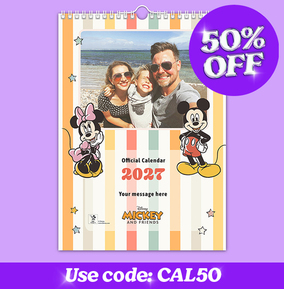 Disney Classic Mickey & Friends Personalised Photo Calendar [Slim]
