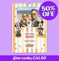 Tap to view Disney Classic Mickey & Friends Personalised Photo Calendar