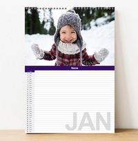 Personalised Family Calendar for One