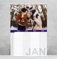 Personalised Family Calendar for Four