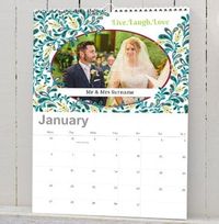 Floral Personalised Photo Calendar for Couples