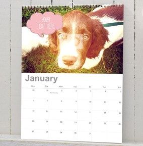 Photo & Speech Bubble Personalised Calendar