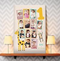Tap to view 12 Month Baby Photo Canvas - Portrait