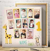 Tap to view 12 Month Baby Photo Canvas - Square