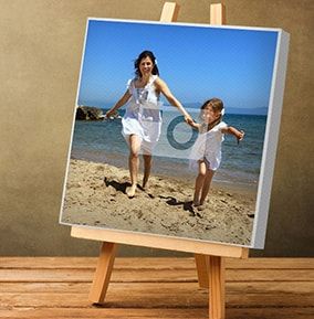 Square Photo Canvas Print with White Edge