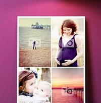 Tap to view 4 Photo Canvas Print - Portrait, White Border