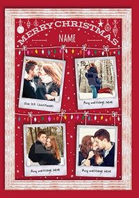 Our First Christmas Polaroid Multi Photo Card