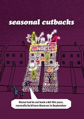 Cutbacks Lights Christmas Card